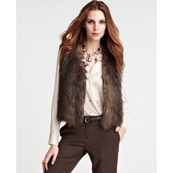 Ann Taylor Jackets & Blazers - Ann Taylor Faux Fur Vest